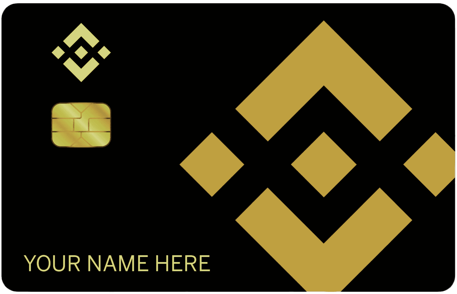 Binance metal card by Gold Wraps, premium stainless steel crypto exchange card