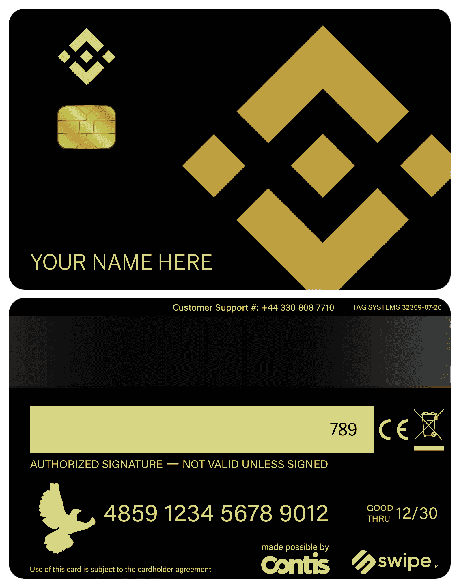 Premium Binance metal card designed for global crypto investors and professionals