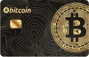 Bitcoin Enthusiast metal card by Gold Wraps, premium stainless steel crypto card