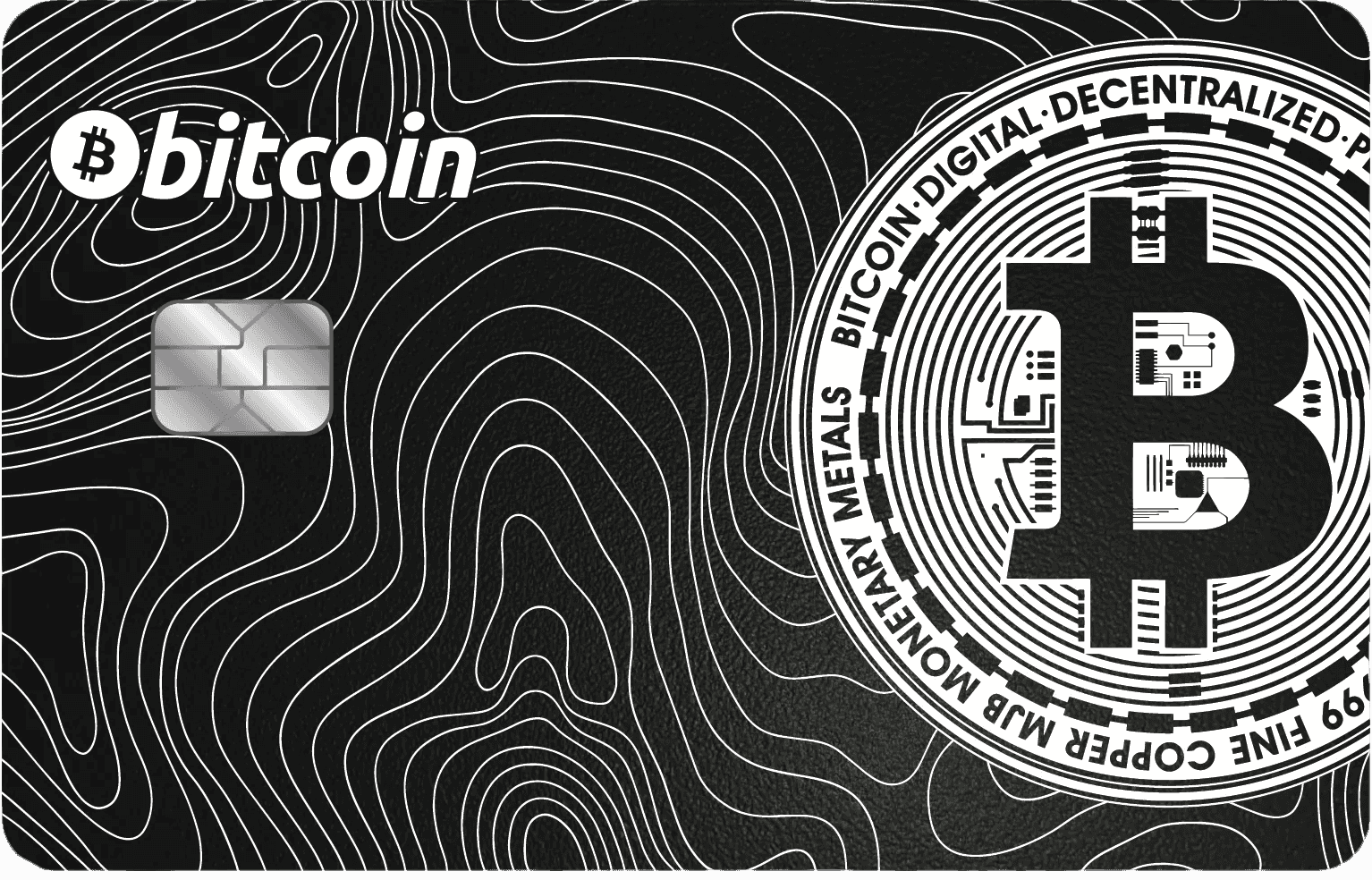 Luxury Bitcoin Enthusiast metal card featuring modern cryptocurrency artwork