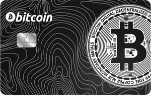 Luxury Bitcoin Enthusiast metal card featuring modern cryptocurrency artwork