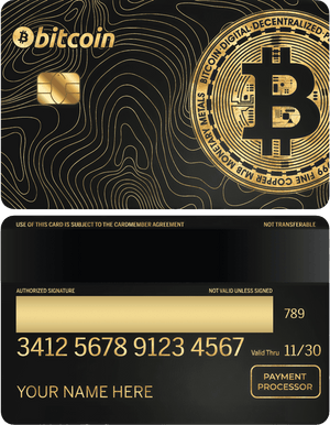 Premium Bitcoin Enthusiast metal card designed for serious cryptocurrency collectors