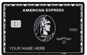 Carbon AMEX metal card by Gold Wraps, premium carbon fiber stainless steel luxury card