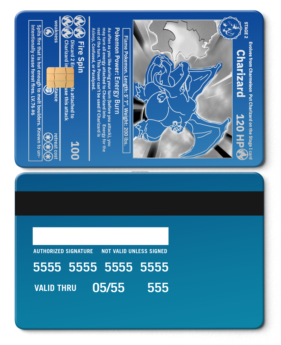 Elite Charizard metal card featuring engraved metal card details and luxury international color appeal
