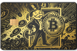 Luxury Crypto Monopoly metal card featuring high-end metal card craftsmanship and elite global crypto-inspired design