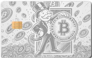 Premium Crypto Monopoly metal card with modern metal card styling and high-end luxury crypto design