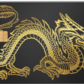 Dragon metal card by Gold Wraps, stainless steel with Western dragon design