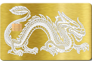 High-end Dragon metal card with premium metal card construction and elite international color variations