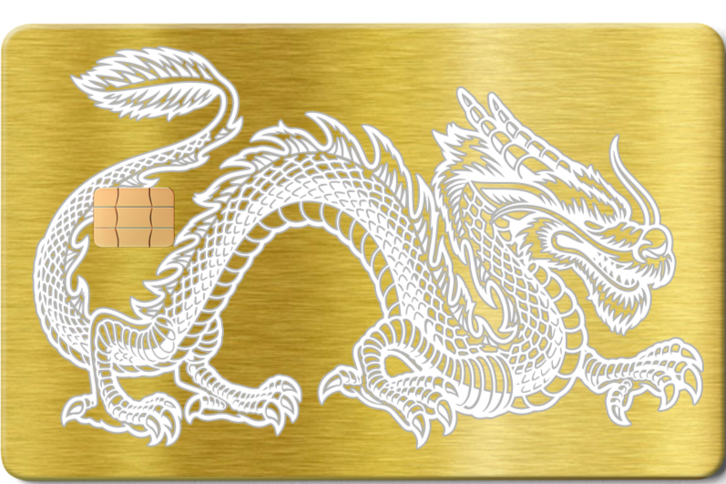 High-end Dragon metal card with premium metal card construction and elite international color variations