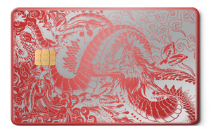 Premium Dragon of the East metal card with modern luxury metal card finish and custom color design