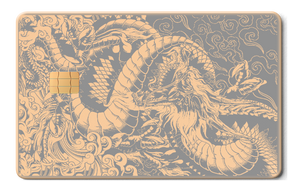 Elite Dragon of the East metal card with high-end metal card finish, modern design, and multiple color variations for international clients