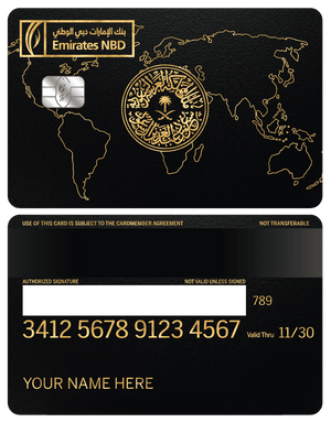 Exclusive Emirates NBD metal card designed for premium banking clients