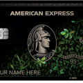Floral Black AMEX metal card by Gold Wraps, matte black stainless steel with floral design