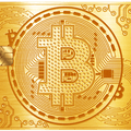 Gold Bitcoin metal card by Gold Wraps, premium gold stainless steel crypto card