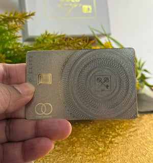 Luxury Goldman Lampe silver metal card featuring high-end engraved corporate styling