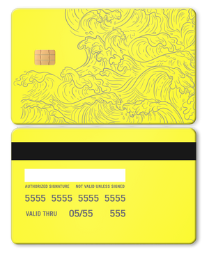 High-end Hokusai Wave metal card with premium metal card construction and elite international color variations