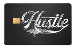 Hustle dollar metal card by Gold Wraps, premium stainless steel with dollar sign design