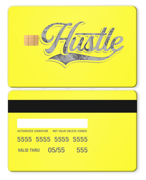 Exclusive Hustle $ metal card with high-end metal card craftsmanship and vibrant custom color styling