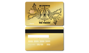 Elite In Crypto We Trust metal card with premium metal card construction and international collector appeal