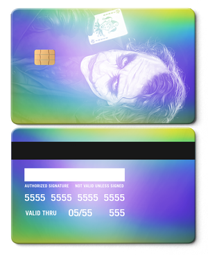 Custom engraved Joker metal cards with intricate metal detailing, premium metal cards for international buyers