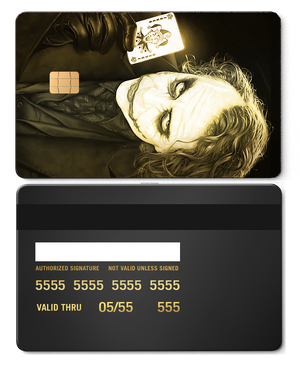 High-end personalized Joker metal cards with luxury metal engraving for premium card collectors