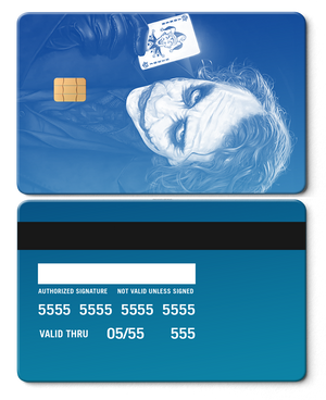 Luxury edition Joker metal cards with fine engraving details, high-quality metal cards for collectors