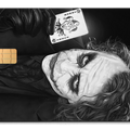 Joker metal card by Gold Wraps, stainless steel with Dark Knight Joker design