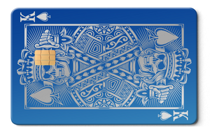 Elite King of Spades metal cards with precision finishing, premium custom metal cards for international markets