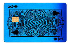 Luxury edition King of Spades metal cards with fine engraving details, high-quality metal cards for collectors