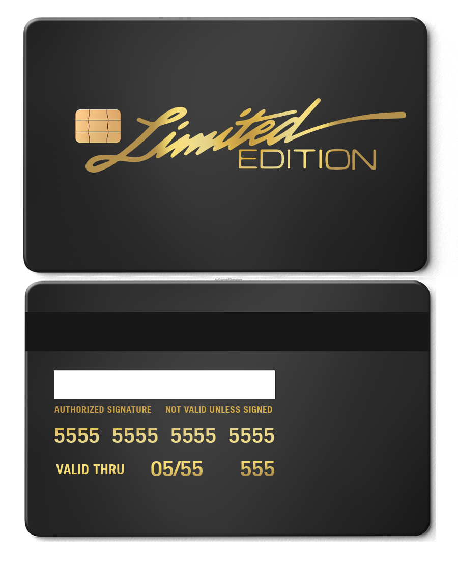 Exclusive Limited Edition metal cards with sophisticated engraved artwork, premium custom metal cards worldwide