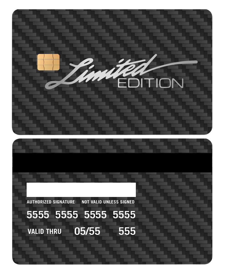 High-end personalized Limited Edition metal cards with precision engraving, luxury metal cards for collectors