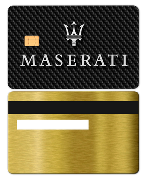 Collector showcase Maserati metal card, high-end luxury custom metal card worldwide