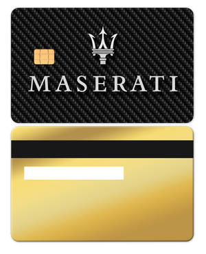 Elite Maserati metal card with meticulous finishing, premium custom metal card for international buyers