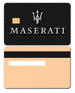 Elite luxury Maserati metal card with precision engraving, premium custom metal card for global collectors
