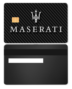 Exclusive Maserati metal card with sophisticated engraved artwork, premium custom metal card worldwide