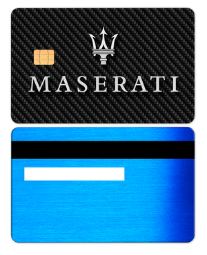Exclusive limited edition Maserati metal card with unique engraving, high-end custom metal card worldwide