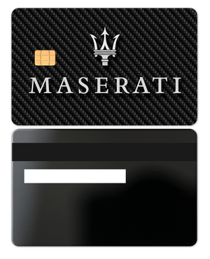 Luxury edition Maserati metal card with detailed engraving, high-quality metal card for collectors