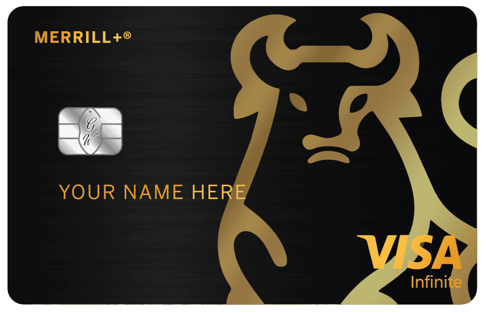 Merrill+ metal card by Gold Wraps, premium stainless steel wealth management card