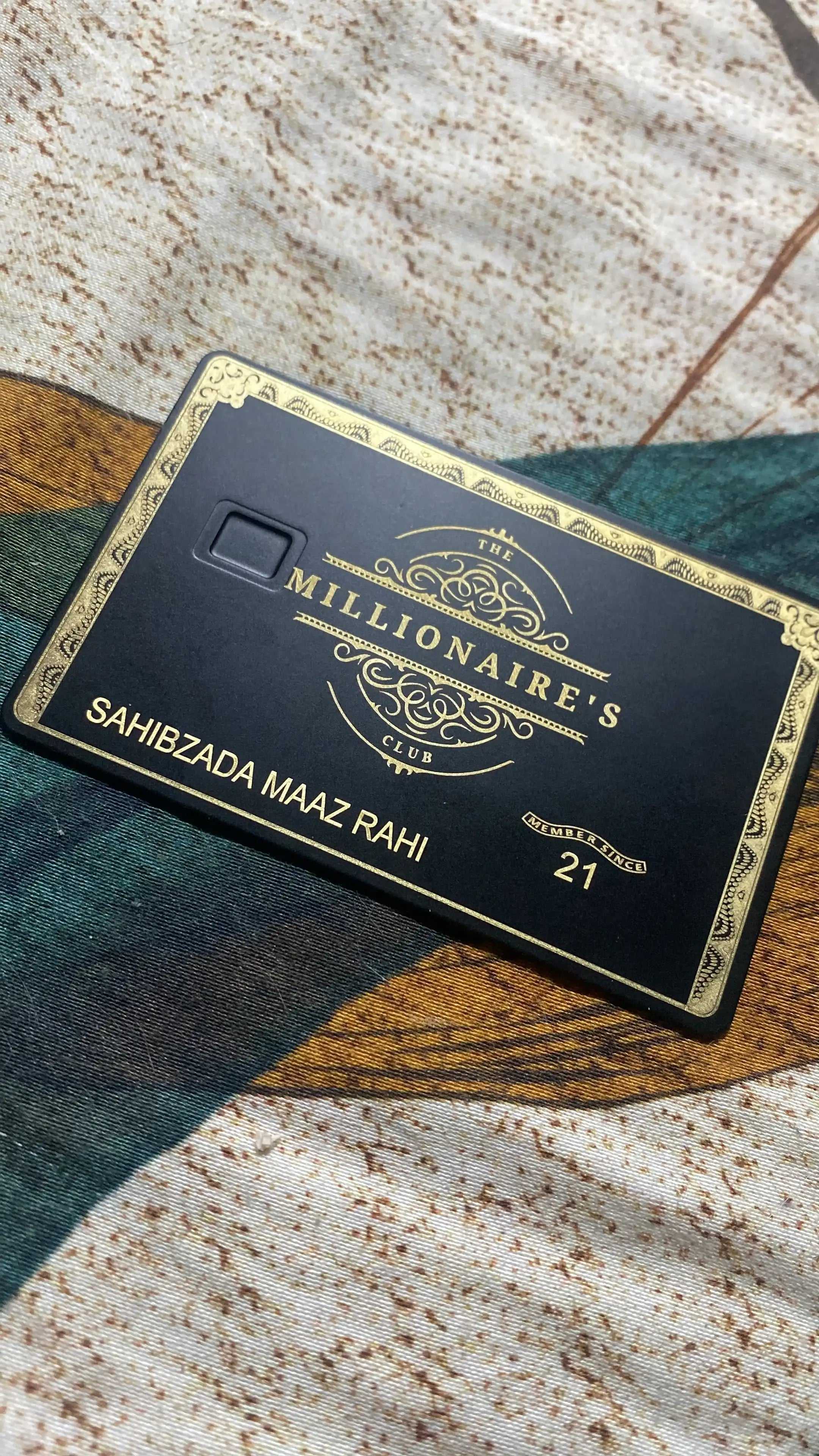 Luxury Millionaires Club metal card designed for elite executives and entrepreneurs