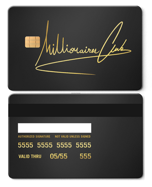 Exclusive Millionaires Club metal cards with sophisticated engraved artwork, premium custom metal cards worldwide
