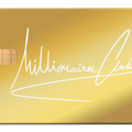 Millionaires Club metal card by Gold Wraps, premium stainless steel wealth card