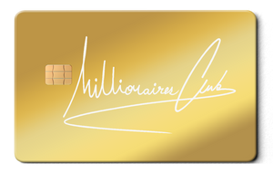Millionaires Club metal card by Gold Wraps, premium stainless steel wealth card