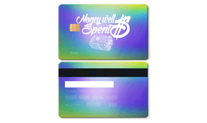 High-end Money Well Spent metal card with elegant luxury finish