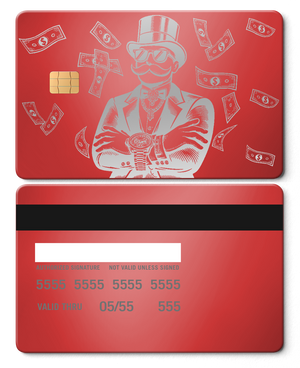Monopoly Boss metal cards with intricate engraved artwork, premium custom metal cards for international collectors