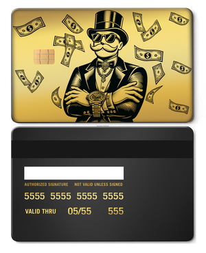 Exclusive Monopoly Boss metal cards with sophisticated engraved artwork, premium custom metal cards worldwide