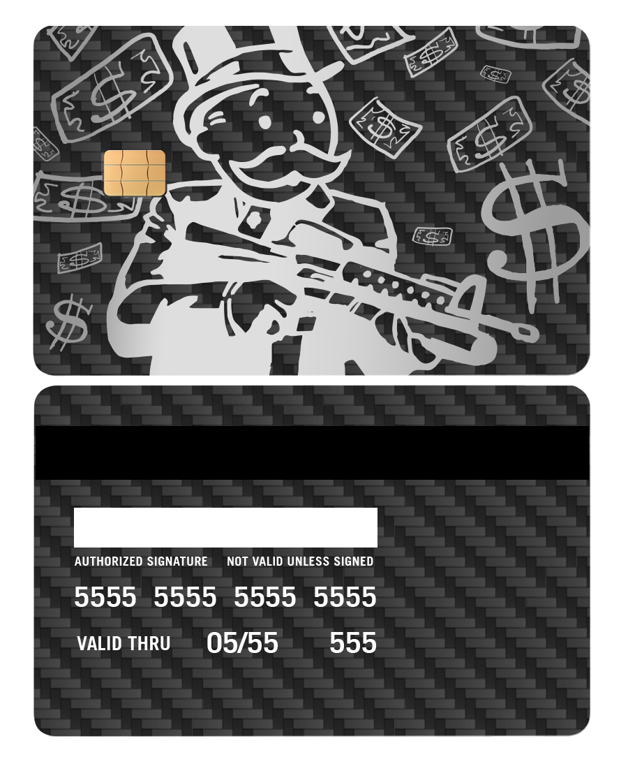 Elite Monopoly Man metal cards with meticulous finishing, premium custom metal cards for international buyers