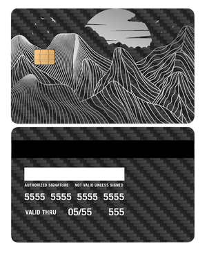 High-end personalized Mountain Line metal cards with precision engraving, luxury metal cards for collectors