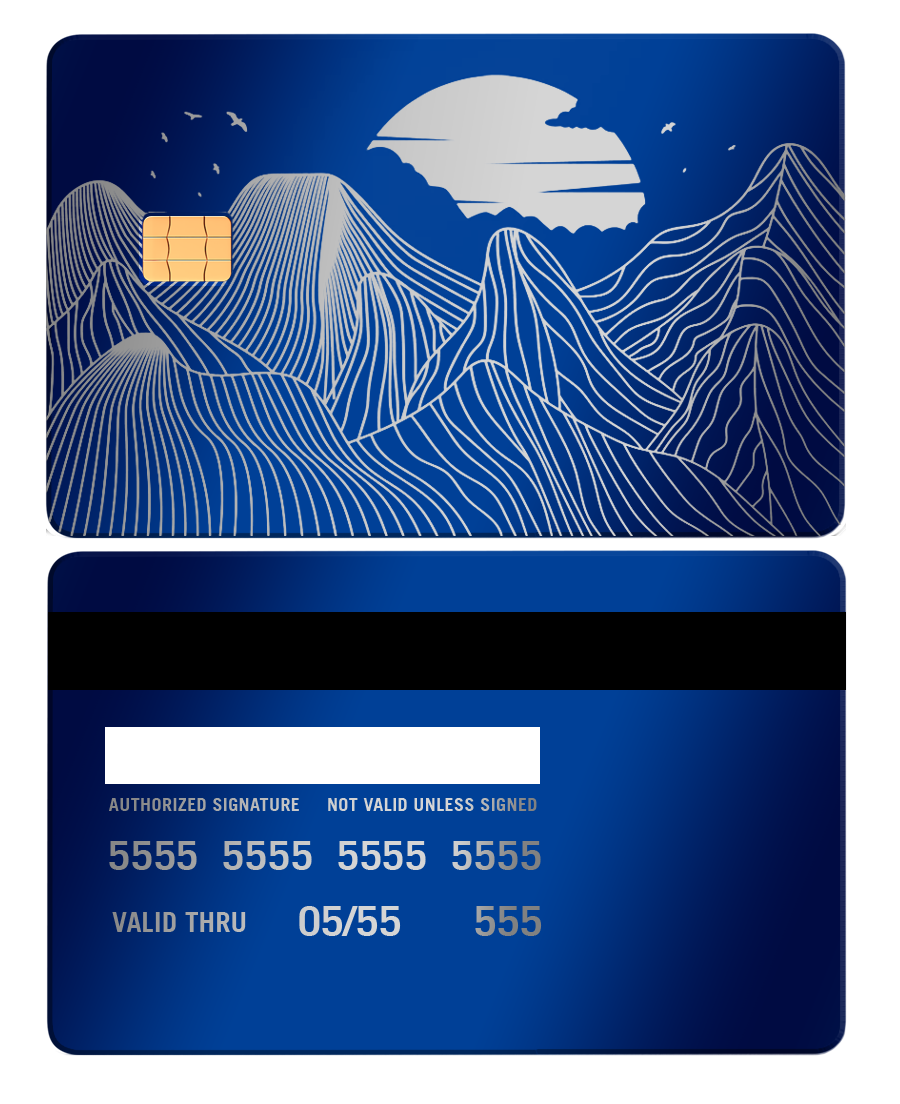 Premium Mountain Line metal cards showcased with luxury craftsmanship, custom metal cards for global collectors