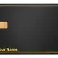 Name Only minimalist metal card by Gold Wraps, personalised stainless steel name card