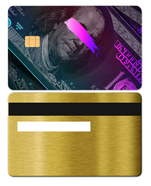 Collector showcase Neon Franklin metal card, high-end luxury custom metal card worldwide